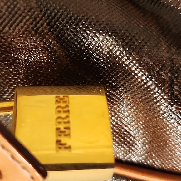 Gianfranco Ferre Handbag Satchel Lock & Key - Picture 8 of 15